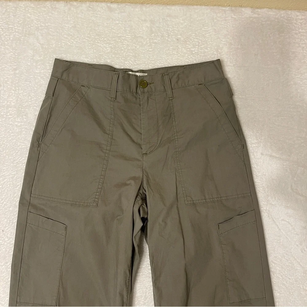 AGOLDE Daria High‎ Waist Crop Wide Leg Twill Utility Pant in Duffle Women's 28 - Picture 10 of 12